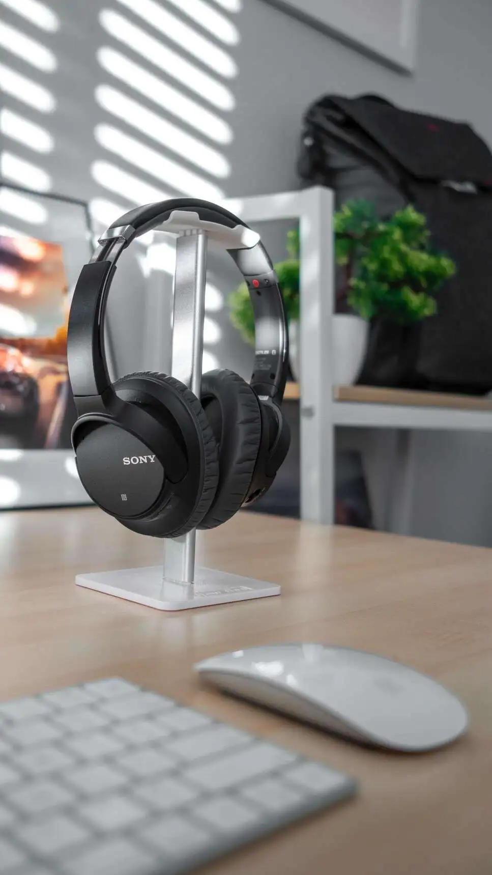 headset em um suporte